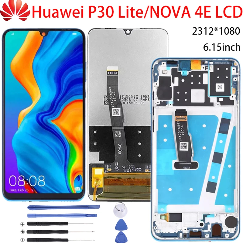

P30 Lite 100% Tested high quality For HUAWEI P30 Lite TFT LCD Display Touch Screen Digitizer Assembly For Nova 4e MAR-LX1M LX2