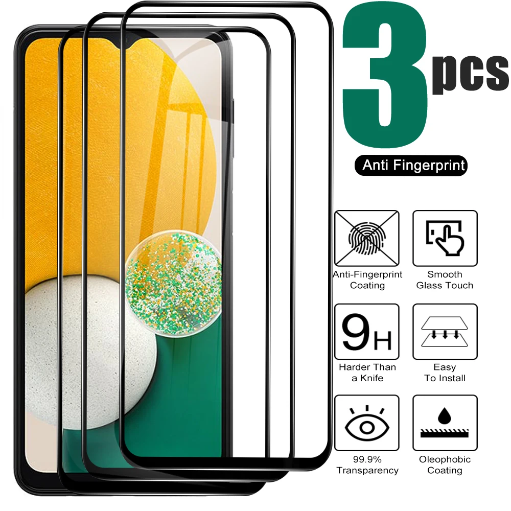 

Защитное стекло с полным покрытием для Samsung A12, A13, A22, A22s, A32, A33, A52, 3 шт.