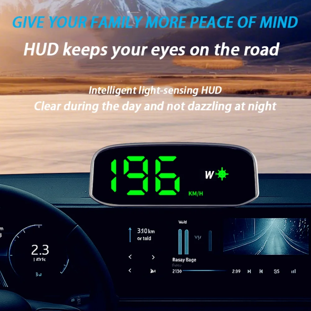 Фото Проекционный дисплей GPS HUD, универсальный автомобильный спидометр (KMH/MP/H), USB-кабель, Plug & Play, GPS и Beidou, система двойной спутниковой навигации №5