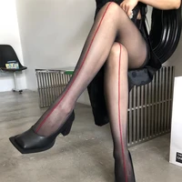 summer new 10d women sexy tights line printing silk stockings thin lady pantyhose female hosiery stockings absorbent breathable