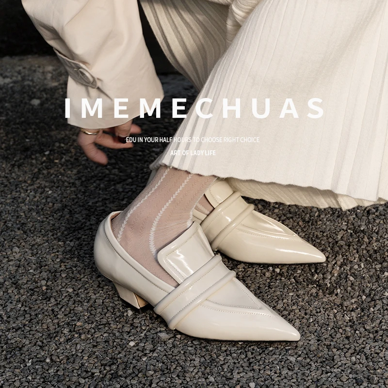 Женская обувь на среднем каблуке сексуальные туфли-лодочки в базовом стиле