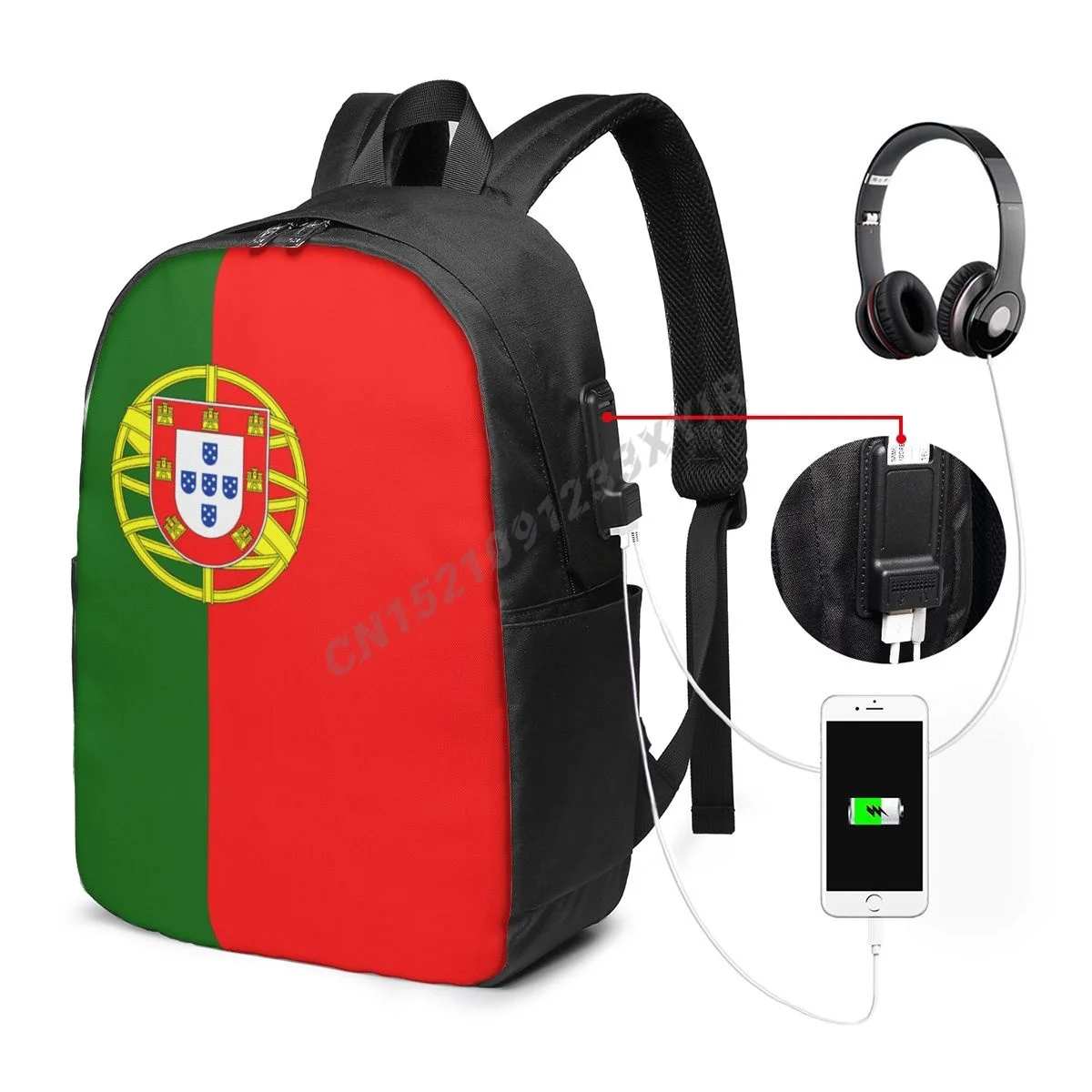 

Рюкзак унисекс с португальским флагом, Карта страны это мой ДНК