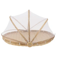 food tray basket bamboo woven tent round serving mesh cover fruit covers hand organizer outdoors outside dessert pastry weaving
