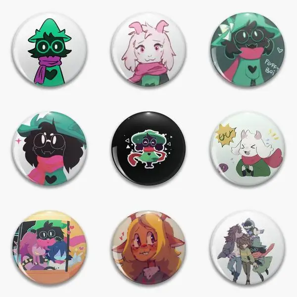 

Cute Ralsei Deltarune Chapter Delta Rune Soft Button Pin Customizable Hat Fashion Creative Metal Funny Collar Cartoon Clothes