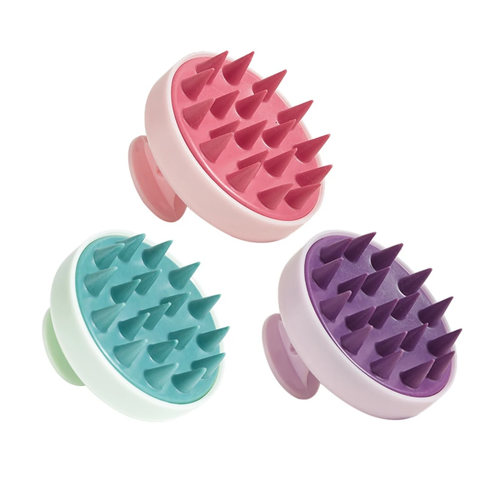 

Silicone Shampoo Head Scalp Massage Brush Silicone Body Brush Hair Washing Comb Bath SPA Shower Brush Massage Brush Hair Brush