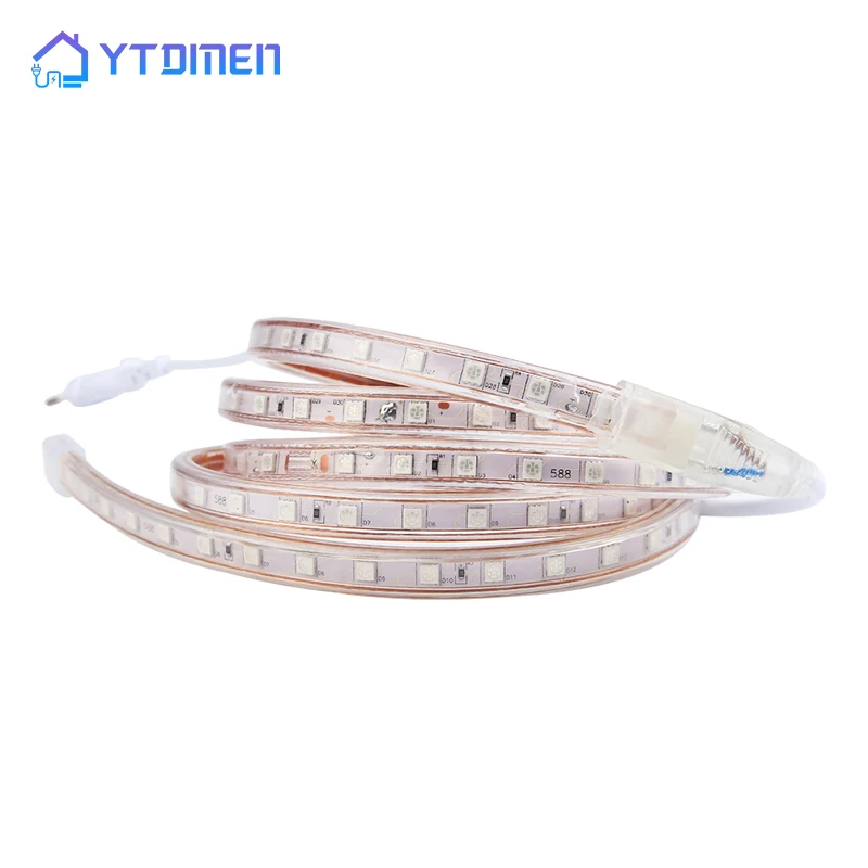 

Водонепроницаемая светодиодная ленсветильник SMD 5050, 60 светодиодов/м, 220 В, IP67