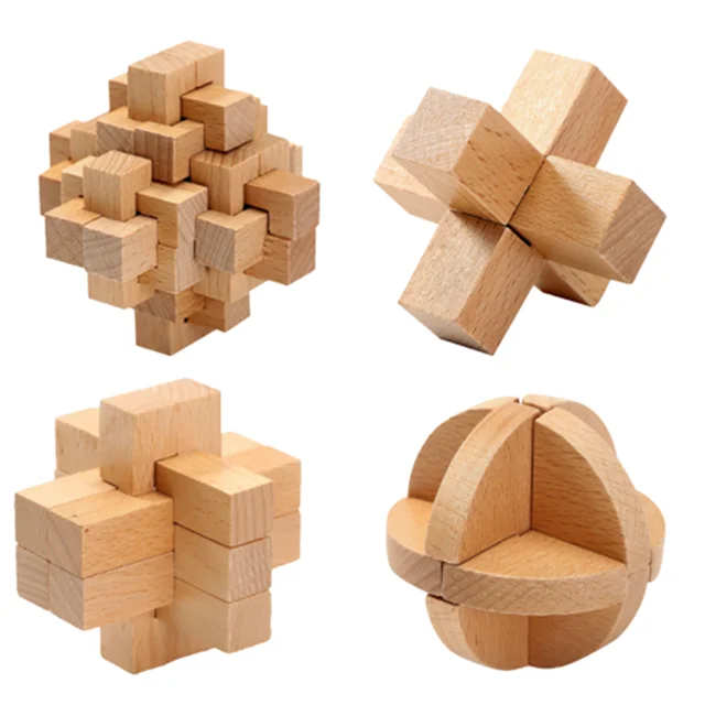 Classic Puzzle - 3D Wooden Interlocking Burr Puzzles 6