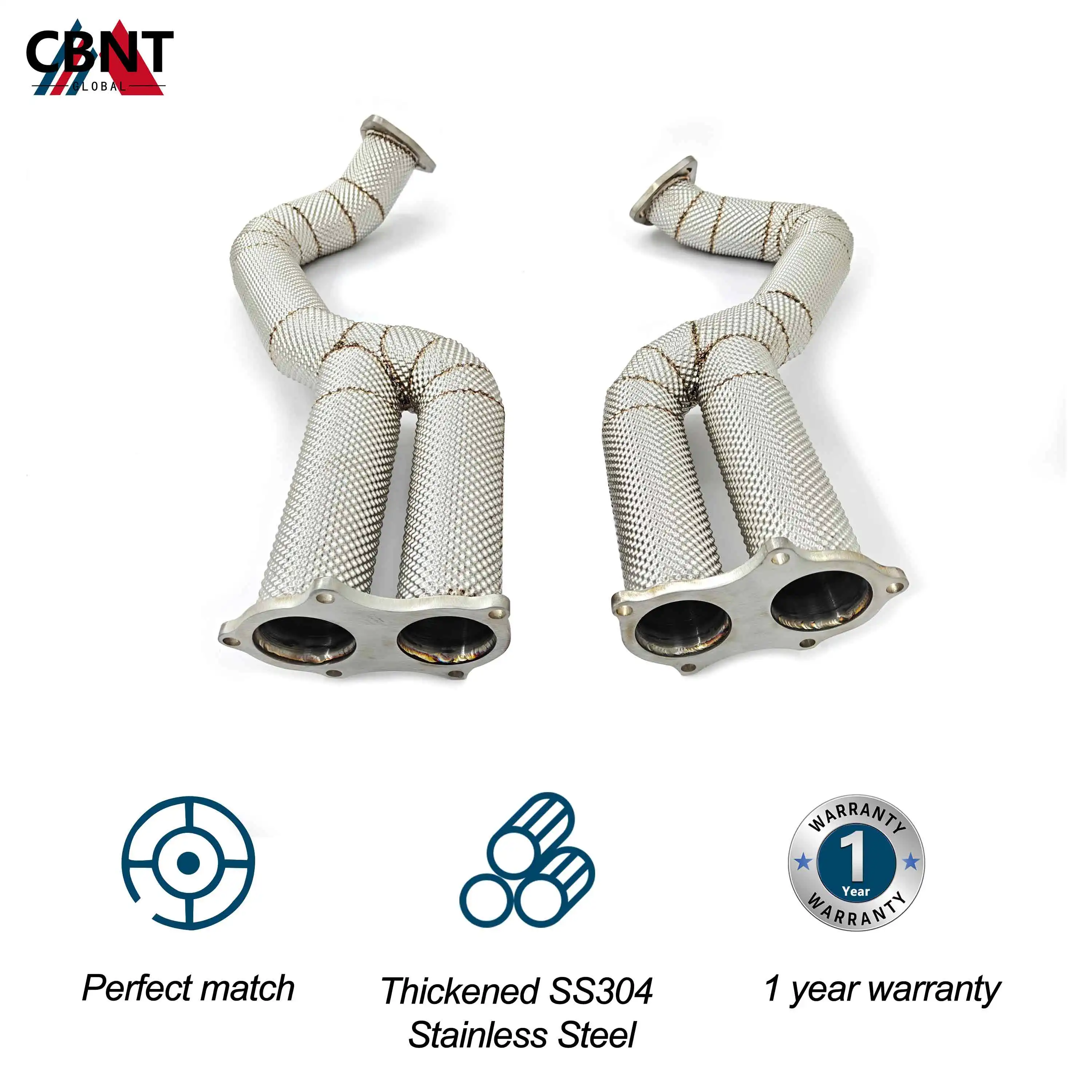 Даунпайп выхлопной трубы CBNT для Porsche 718 Cayman GT4/Spyder/GTS 4 0 л Высокопроизводительный