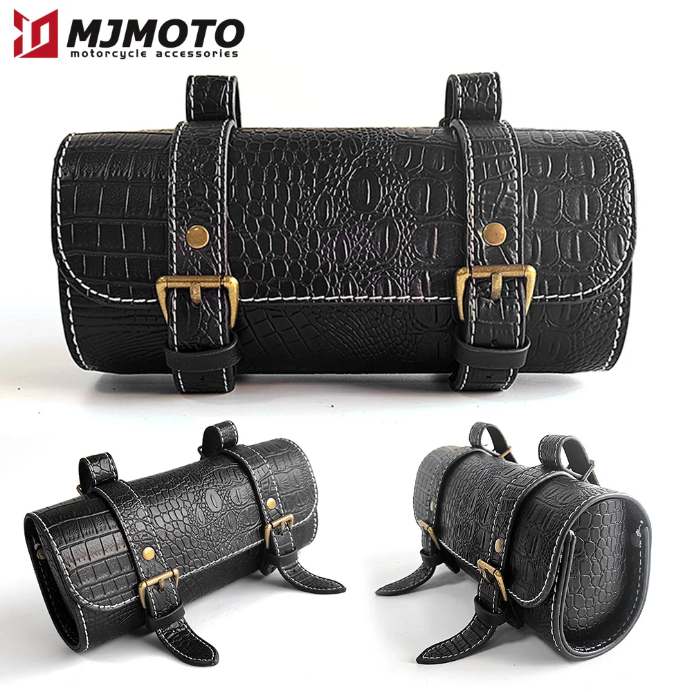 Ретро крокодиловый принт качественная кожаная мотоциклетная мини-сумка для