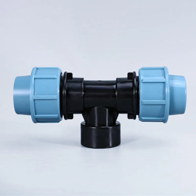 

20mm 25mm 32mm PE Tee Connectors Pipe Interface 3-Way Couplings Plumbing Fittings Home Garden IBC water tank adapter