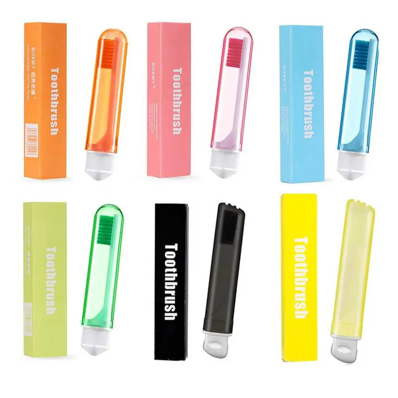 

6 шт., дорожные складные зубные щётки