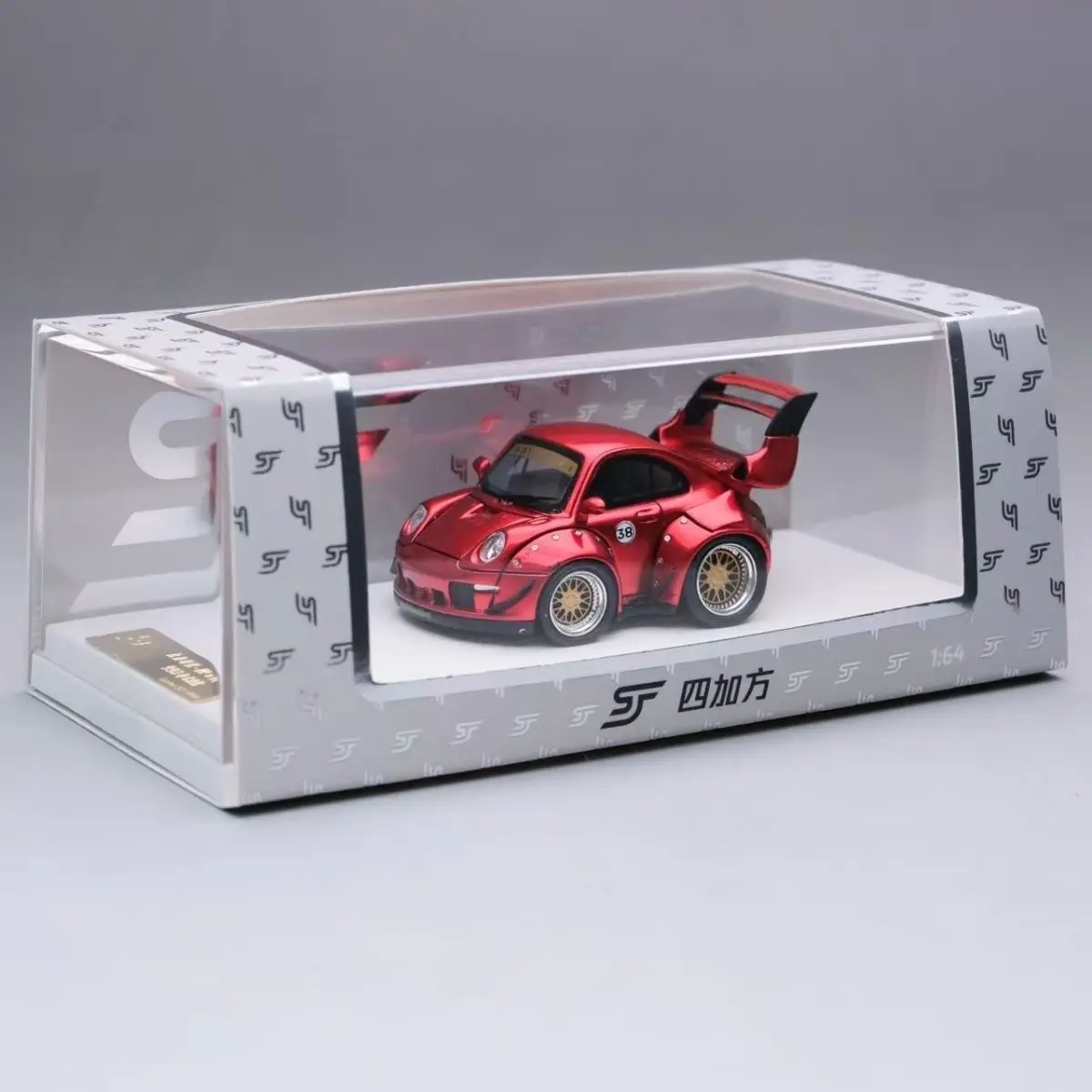 Sjf Production Limited To 499 Смола Материал 1/64 Соотношение Porsche 993RWB Высокий хвост Новое место