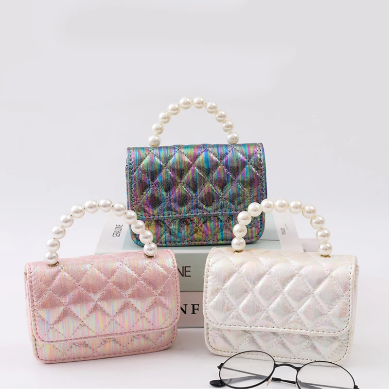 Маленькая сумка для девочек аксессуаров модная с жемчугом Корейская версия