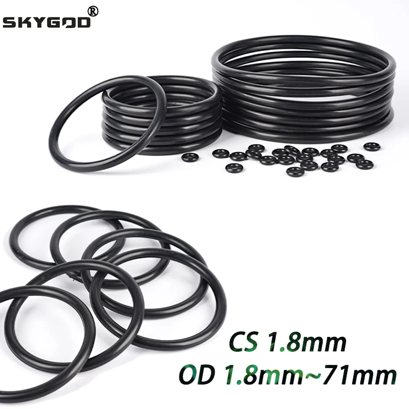 

Черные уплотнительные кольца NBR 1.8 мм