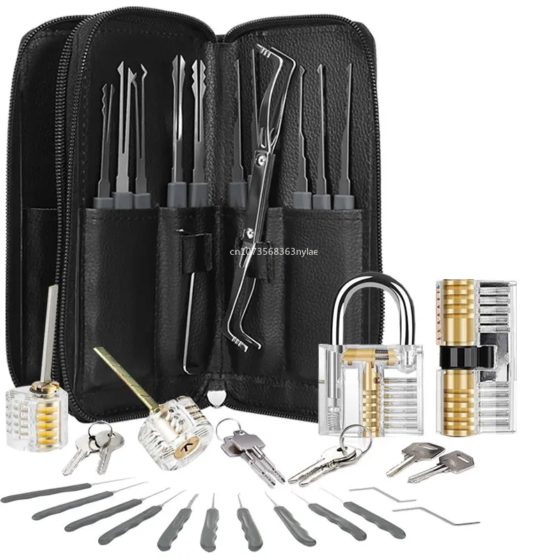 

Unlock Kit with Transparent Lock Practice Tool Transparent Padlock Unlock Kit Key Extraction Tool Unlock Kit