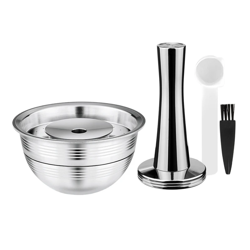 

Coffee Filters For Nespresso Vertuoline Next & Delonghi Plus ENV135 Refillable Stainless Steel Coffee Capsule Pod