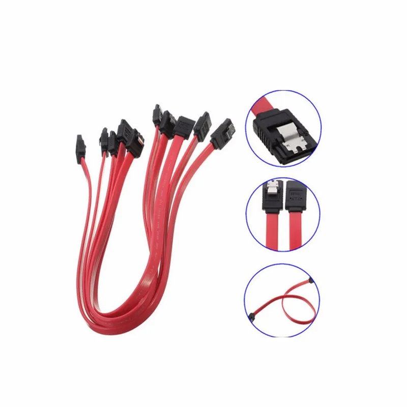 

1pcs Serial ATA SATA 3 RAID Data HDD Hard Drive Disk Signal Cables Yellow Red Straight High Speed SATA Data Cable 39cm