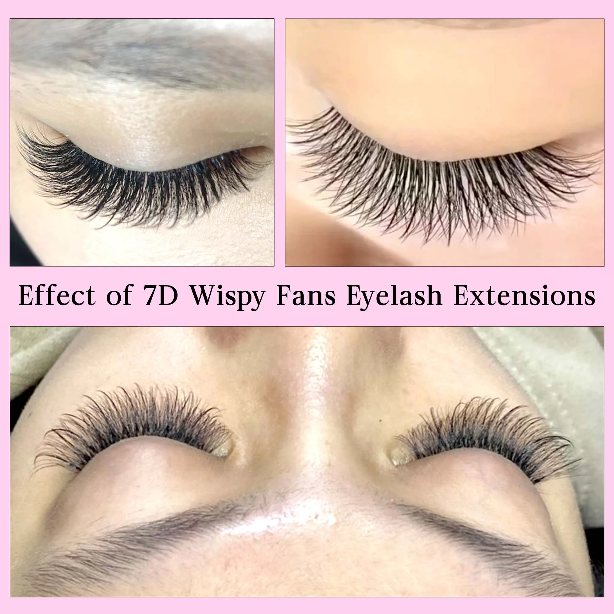 7D 300 вентиляторов тонкий заостренный базы премед гибрид наращивание ресниц