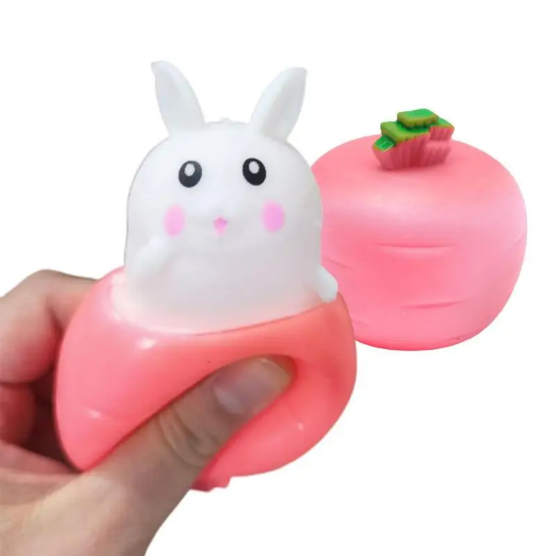 

Lovely Squeezing Carrot Rabbit Shape Toys Decompression Antistress Sensory Stress Relieving Gift For Kids Squeeze Toy