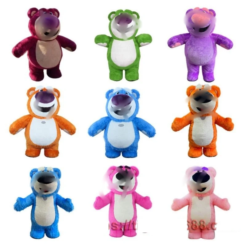 

2M Inflatable Pink Bear Walking Cartoon Mascot Costume Street Funny Giant Animal Adult Huge Walking Party Christmas Events