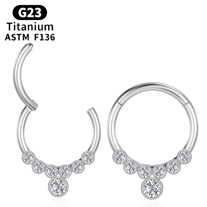 

cartilage earrings Piercing 2022 Clicker Charming spiral Daith Helix g23 nose ring Ball Tragus Titanium G23 septum Body Jewelry