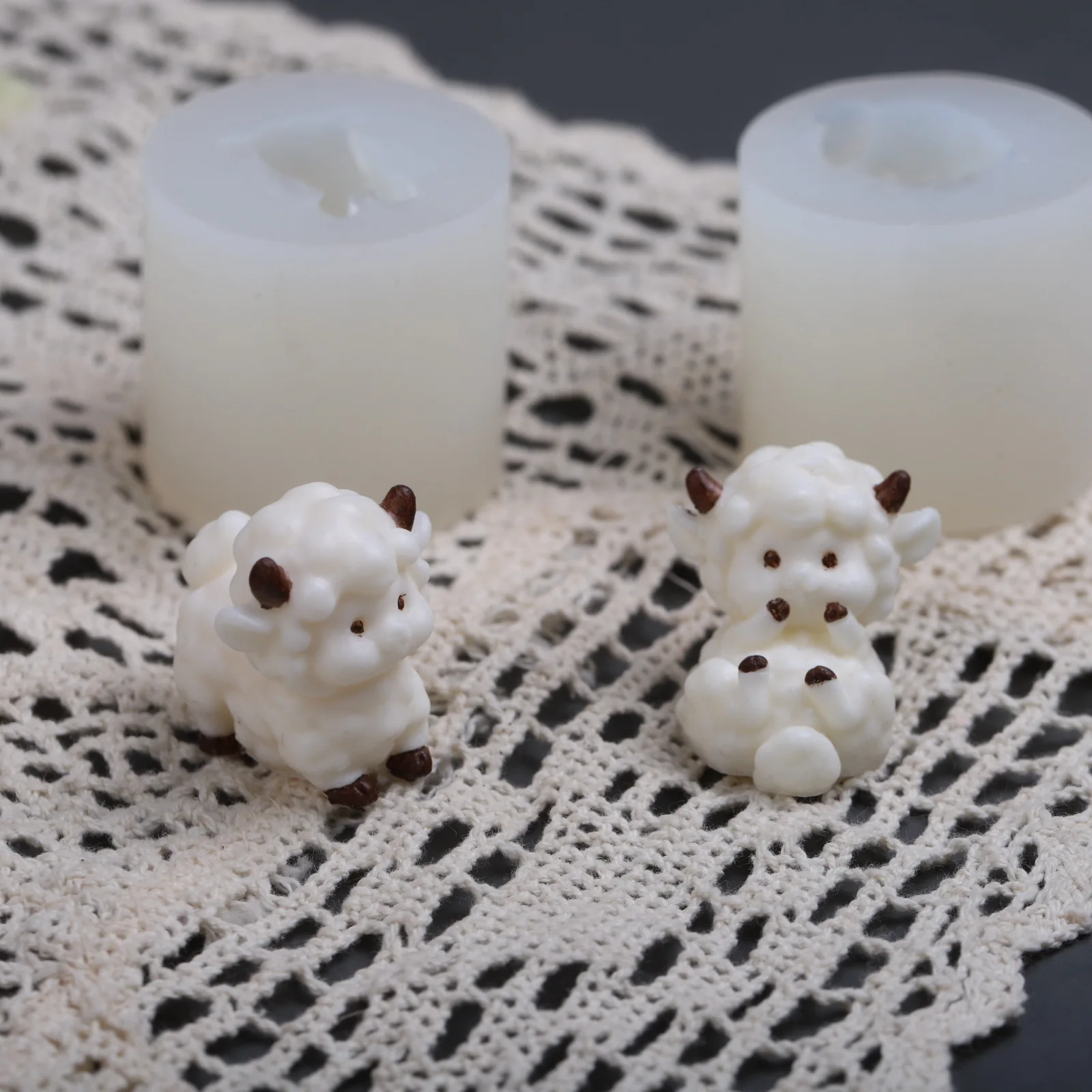 

Creative Baking DIY Scented Candle Cartoon Lamb Silicone Mould New Three-dimensional Sheep Plaster Decorative Mould