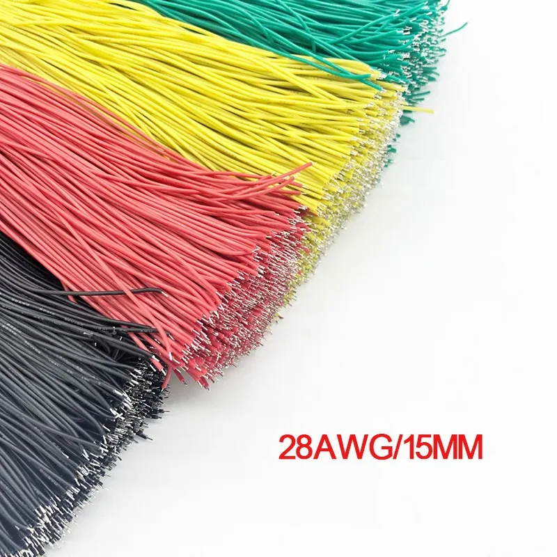 1 шт./2 шт. 28AWG/15 мм силиконовый провод желтый/зеленый/черный/красный кабель для RC FPV