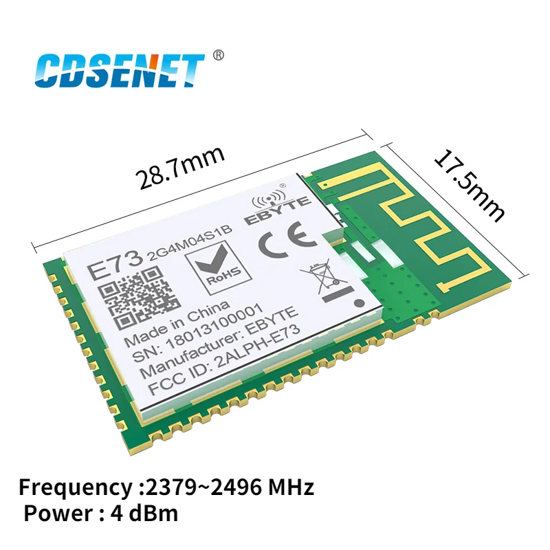 E73-2G4M04S1B nRF52832 2,4 ГГц приемопередатчик беспроводной радиочастотный модуль SMD 2,4 ГГц Ble 5,0 приемник передатчик Модуль с синими зубьями