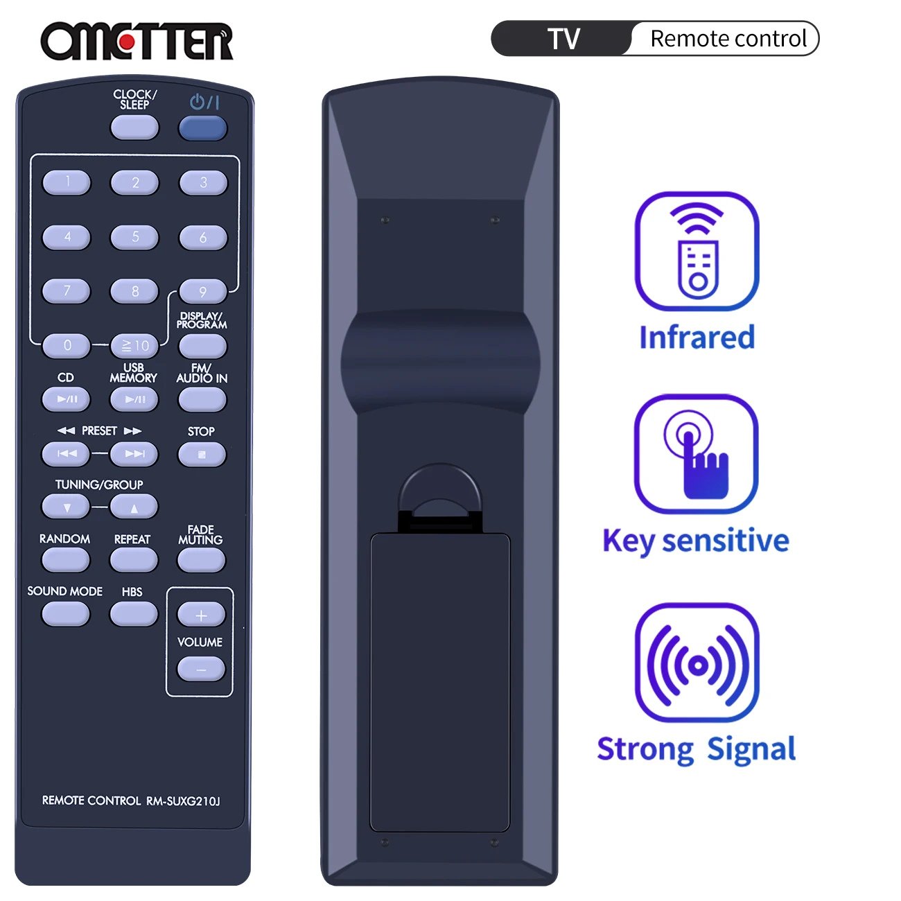 

New For JVC RM-SUXG210J Black Wireless Handheld TV VCR Video System Remote Control