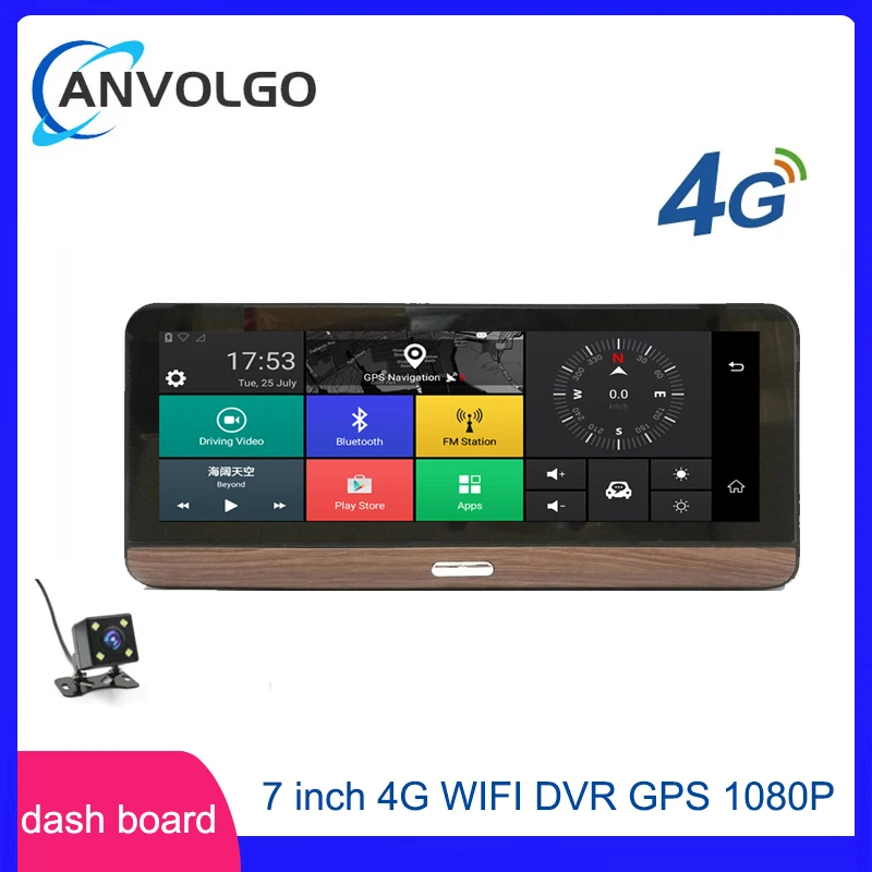 Видеорегистратор автомобильный с 7 "сенсорным экраном Wi-Fi GPS 1080P 4G |