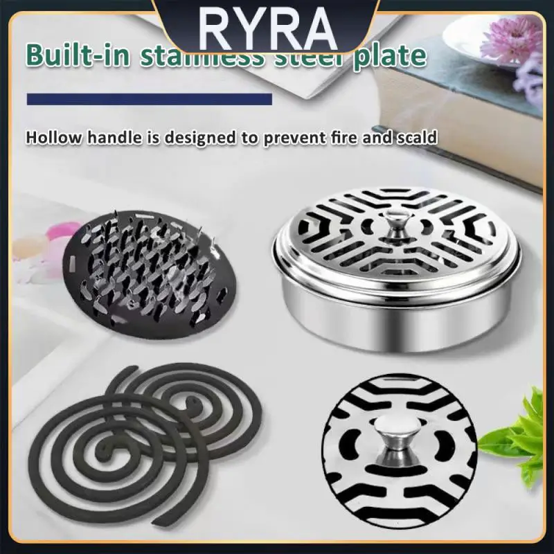 

Multifunctional Mosquito-repellent Incense Stainless Steel Mosquito Control Household Ashtray Prevent Scalding Non-slip Mat