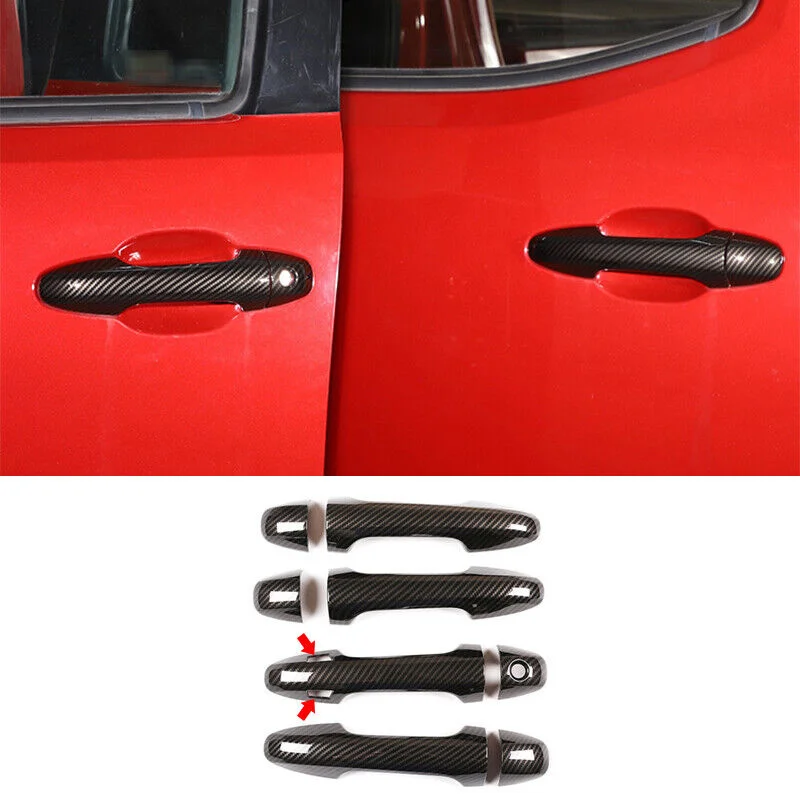 

Отделка для наружной боковой дверной ручки из углеродного волокна для Toyota Tacoma 2016-2022
