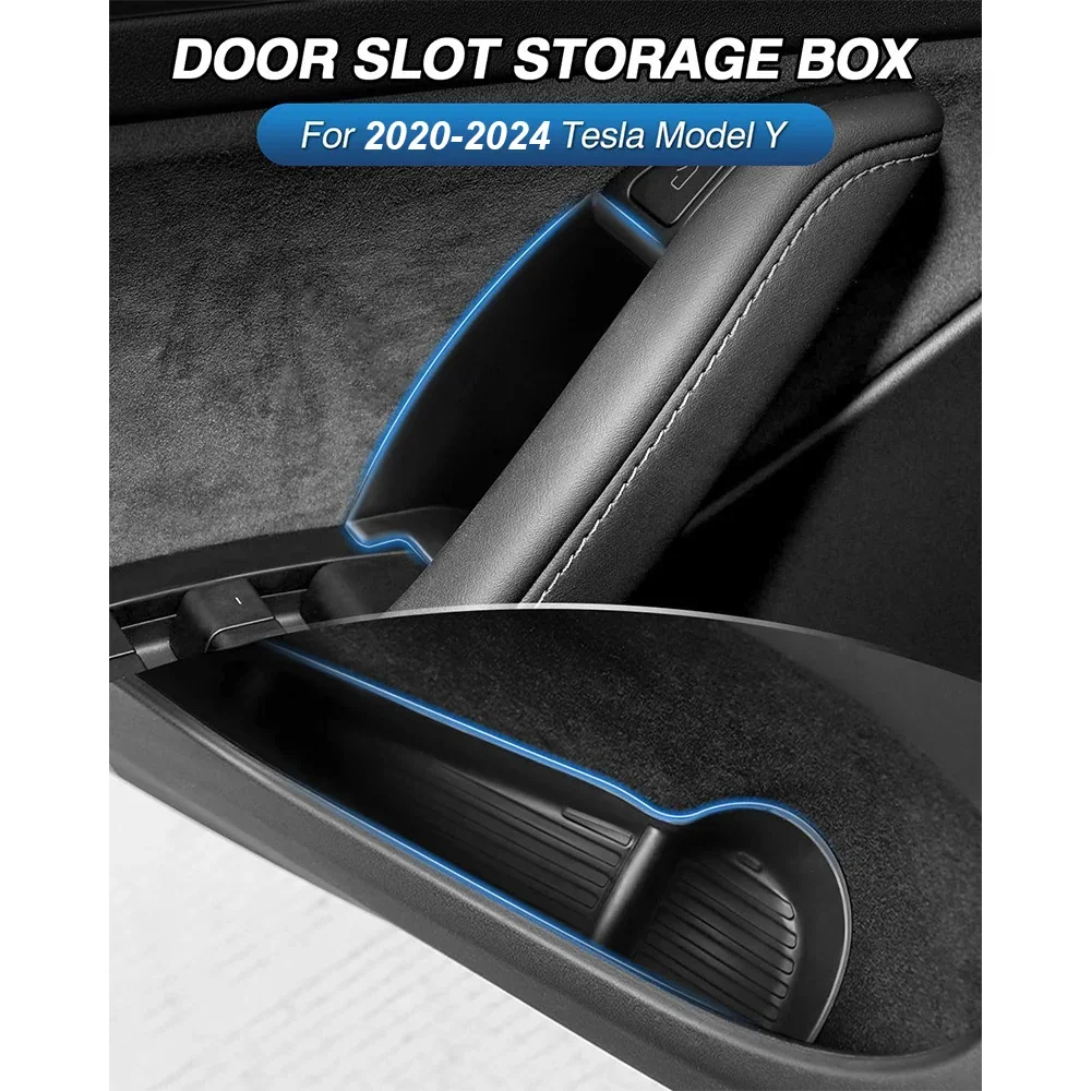 Дверной лоток BEVO карманы с ручками для Tesla Model Y 2024-2020 аксессуары дверной