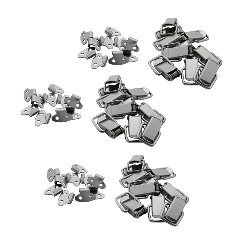 

30Pcs Cabinet Spring Loaded Iron Straight Loop Toggle Latch 45mm Length