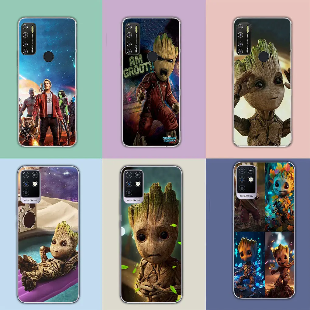 Guardians of the Galaxy Baby Groots Phone Cover Case for Motorola Moto G04 G71 G73 G32 G34 E14 G7 G9 G24 Power One Fusion Plus