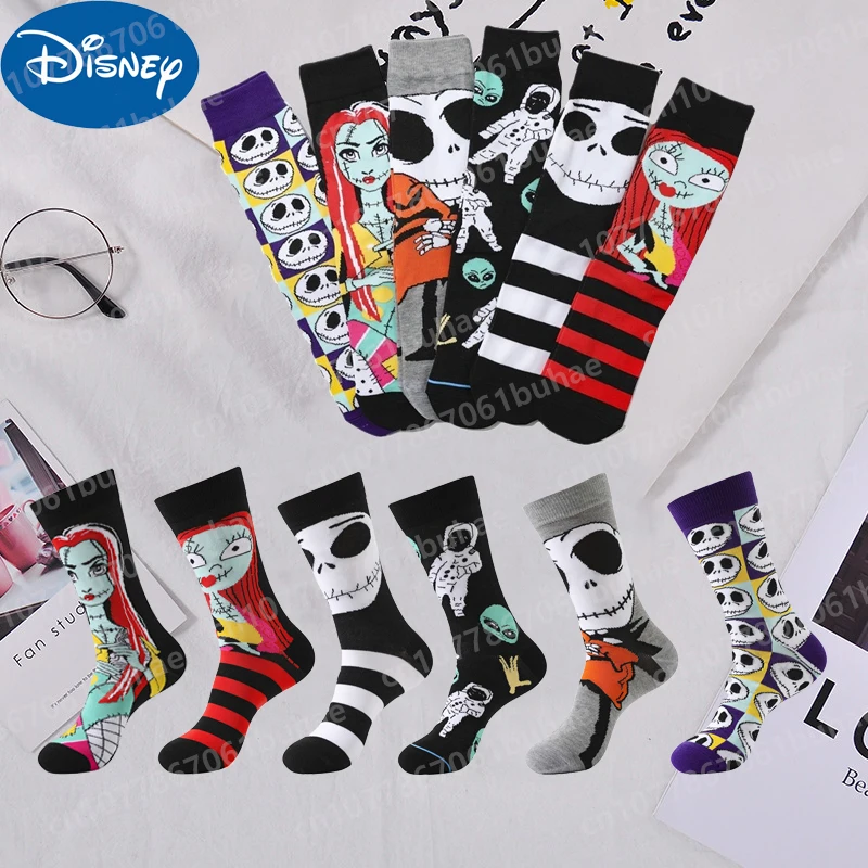Популярные хлопковые носки средней длины из мультфильма Кошмар перед Рождеством