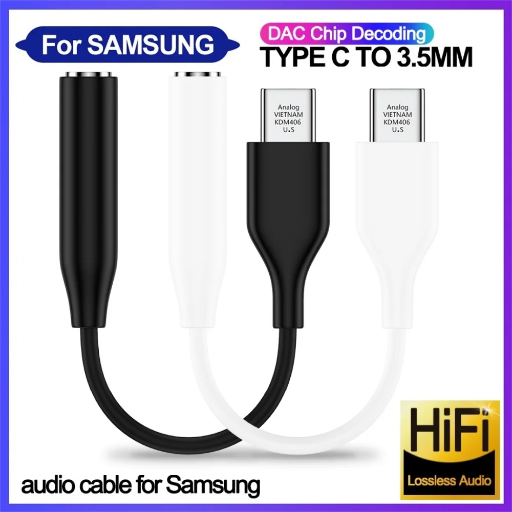 

200pcs Usb Type C To 3.5mm Audio Adapter 3.5 Jack Aux Cable Headphone For Samsung Galaxy S22 S21 Ultra S20 htc lg android phone