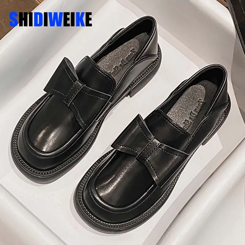 

Туфли-оксфорды; Мокасины на плоской подошве с бантом; Женские Балетки с круглым носком на мягкой подошве; Лоферы в европейском и американско...