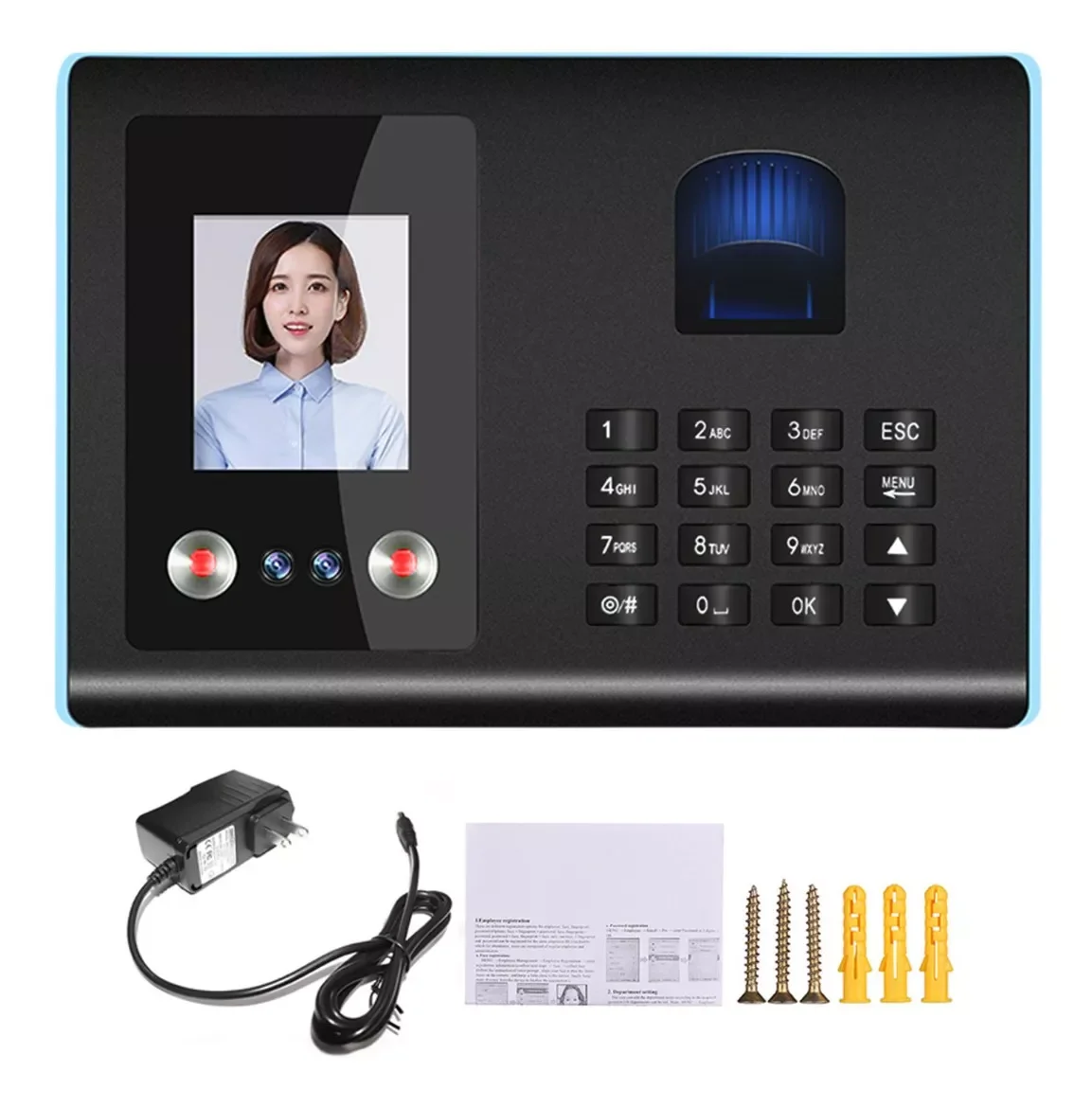 

Biometric Fingerprint Time Attendance System Clock Recorder Employee Recognition Recording Device Electronic Machine