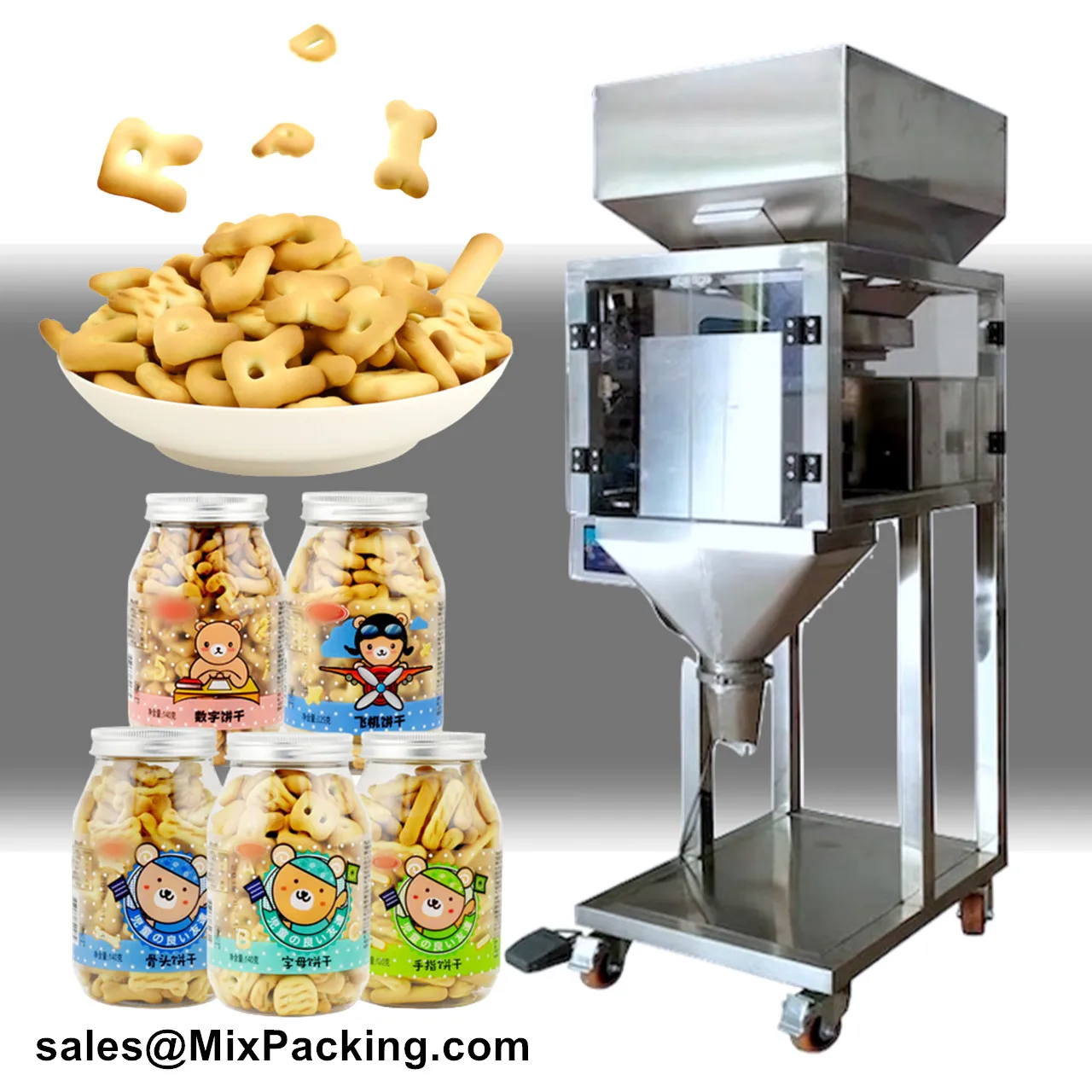 

Automatic Gummies Candy Granule Snack Food Potato Chips Pop Linear Weigher Filling Machine