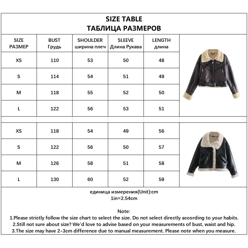 2022 Winter Warm Faux Shearling Jacket for Woman Vintage Leather Motorcycle Coat Suit Long Sleeve Belt Female Thick Outerwear