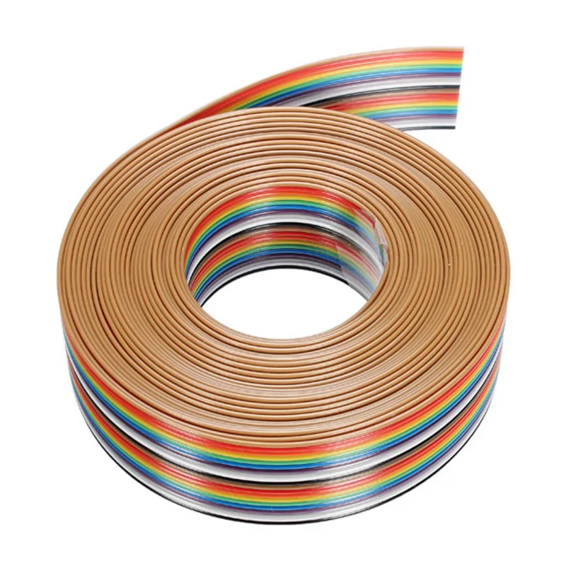 

5M 1.27mm 20P DuPont Cable Rainbow Flat Line Support Wire Soldered Cable Connector Wire