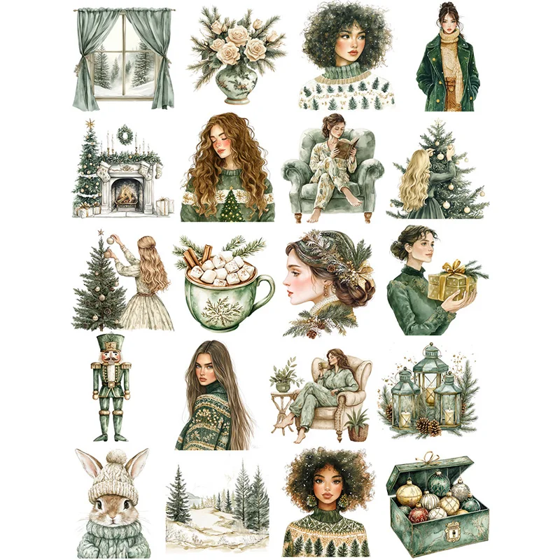 

Набор наклеек "Зимний лес", TIAMECH, 20 шт