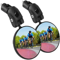 bike rear view mirror bicycle bell bicycle handlebar rearview mirror adjustable 360 rotatable wide angle convex bike mirror
