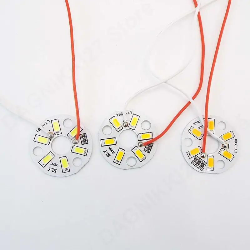 6LED 5V USB Лампа Светодиодный чип Бусина Плата Источник света Линия Круглая