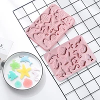 novelty non sticky good toughness starfish shell silicone cup cake decoration mould kitchen tools chocolate mold candy mold