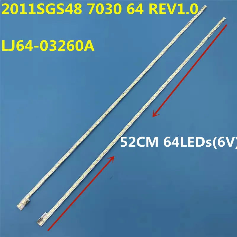 Новая светодиодная лента 2011SGS48 7030 64 REV1.0 L/R LJ64-03260A/B для L48E5000E LE48A700 LE48A720 LED48K510G3D LED48K360X3D LTA480HW01
