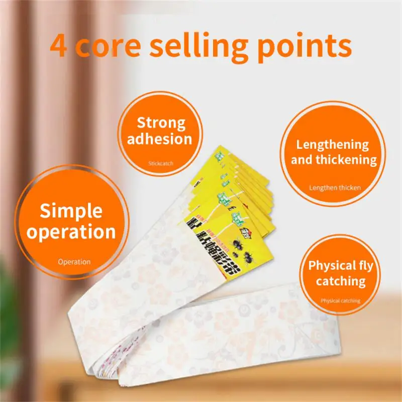 

20pcs Sticky Fly Ribbon Stick Double-sided Strong Sticky Fly Paper Sticky Fly Board Mosquito Control Insect Board