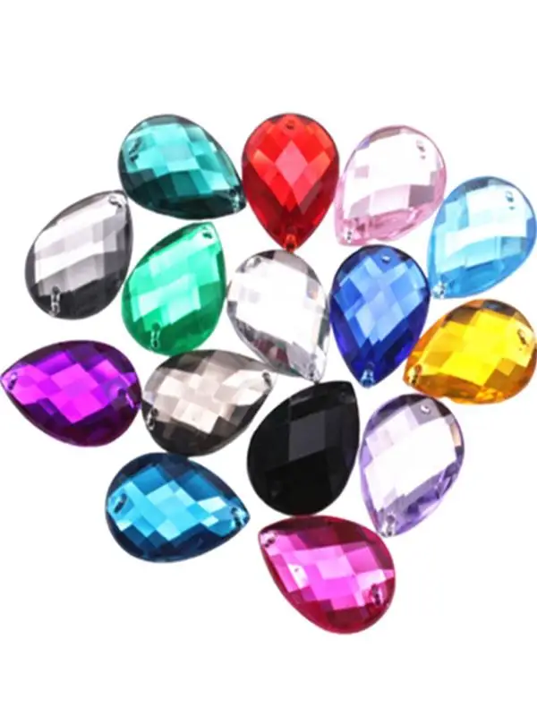 Капли воды 8*25 дрель для ручного шитья акриловые стразы с плоским дном DIY материал