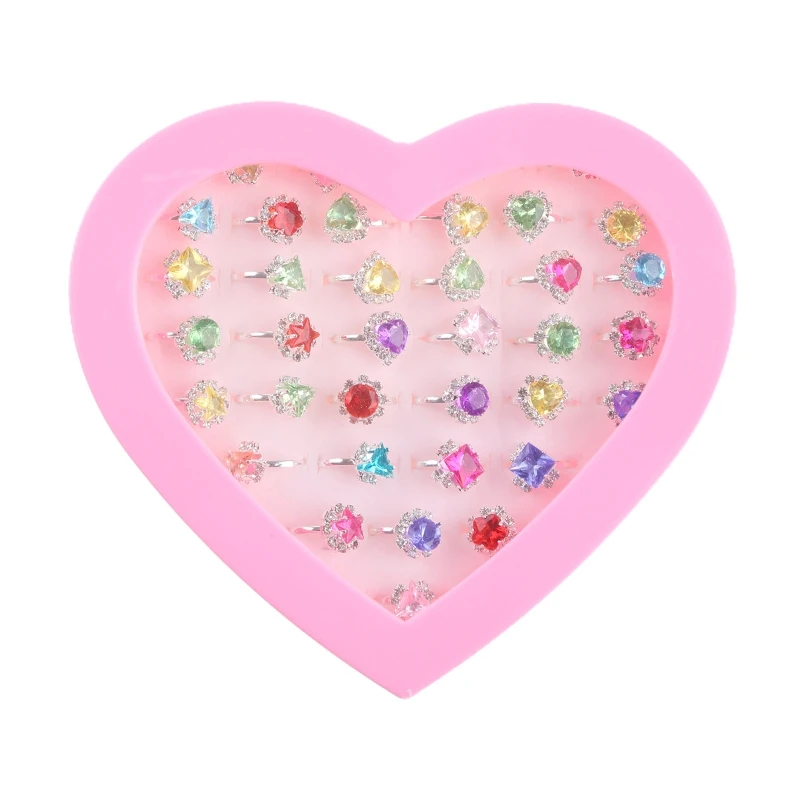 12/36 шт./коробка детское регулируемое кольцо на палец |